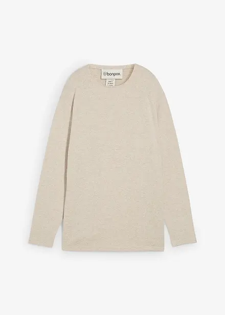 Felpa lunga effetto maglia