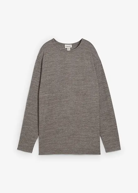 Felpa lunga effetto maglia