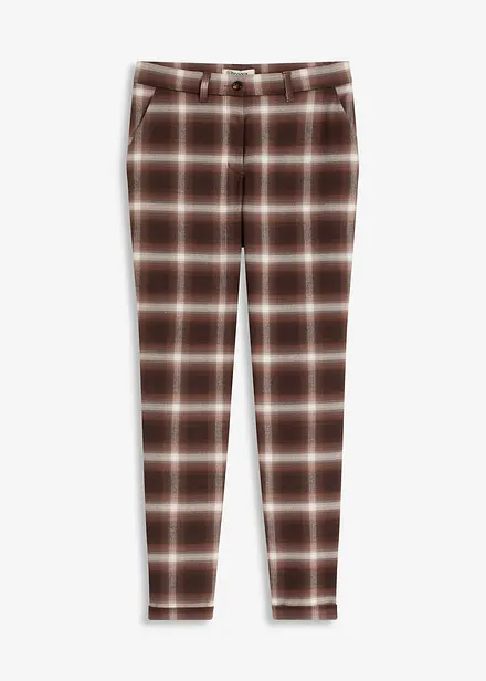 Pantaloni a quadri con risvolto