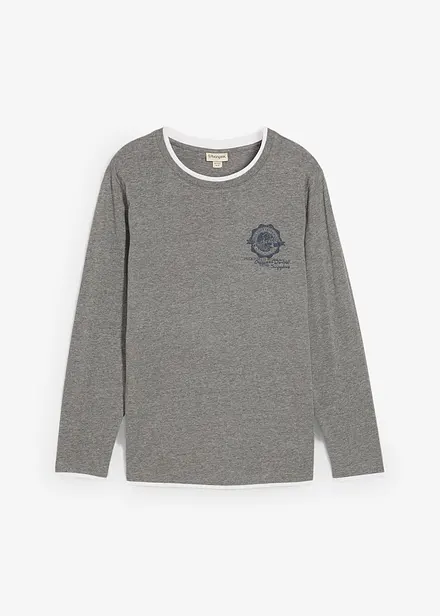 Maglia a maniche lunghe con effetto 2 in 1