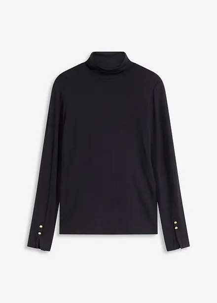 Maglia dolcevita con bottoni decorativi