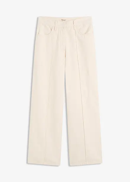 Pantaloni in twill di puro cotone