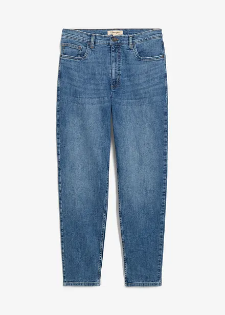 Mom jeans cropped, vita alta