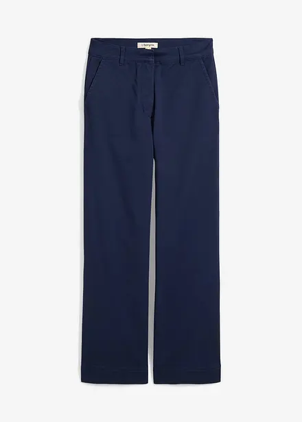 Pantaloni 7/8 larghi in misto cotone biologico elasticizzato