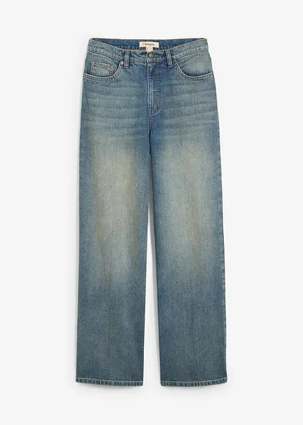 Jeans wide leg, vita alta