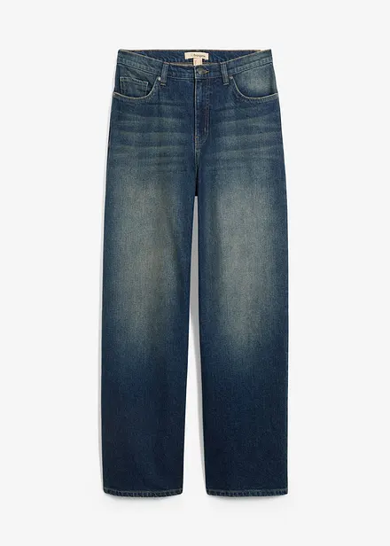 Jeans wide leg, vita alta