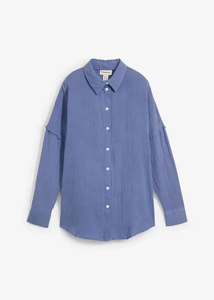 Camicia oversize in mussola leggera