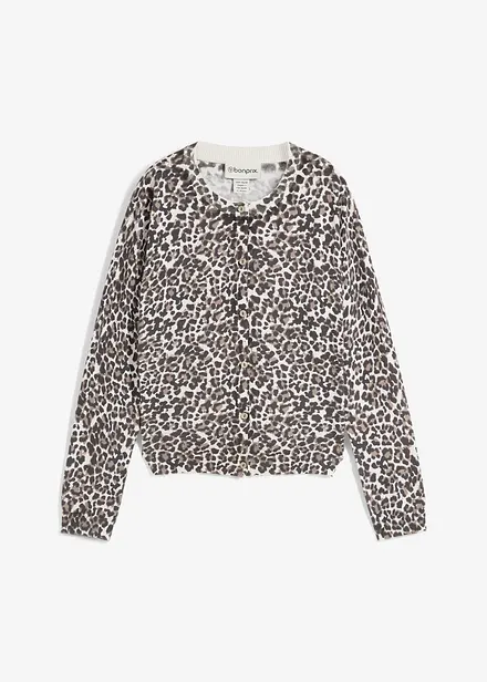 Cardigan corto in filato fine