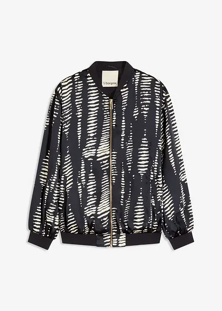Bomber in satin fluente
