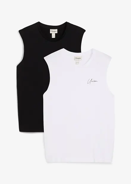 Canotta in puro cotone biologico, loose fit (pacco da 2)