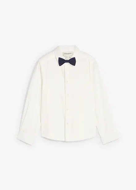 Camicia a maniche lunghe e papillon (set 2 pezzi)