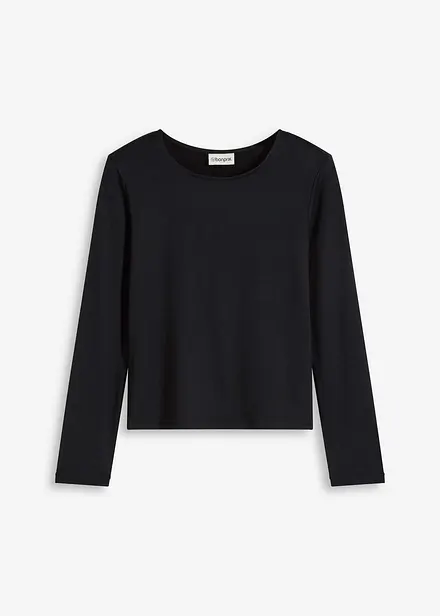 Maglia a maniche lunghe con spalline imbottite