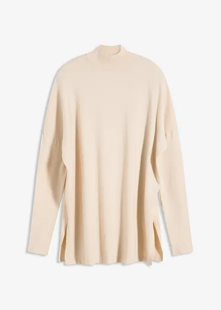 Maglione stile poncho in misto viscosa morbido