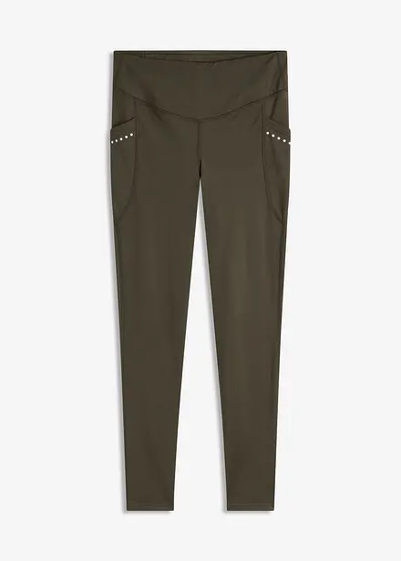 Leggings termici con dettagli riflettenti e tasca per il cellulare