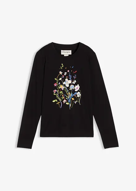 Maglia a maniche lunghe in puro cotone