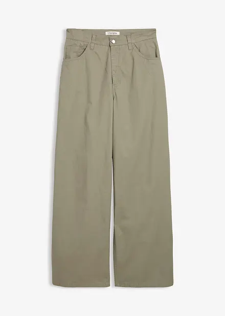 Pantaloni in twill di puro cotone