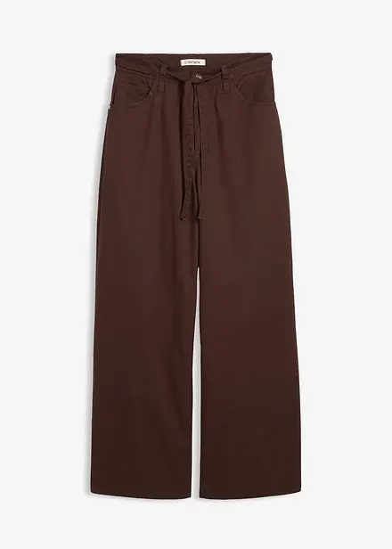 Pantaloni in twill di puro cotone