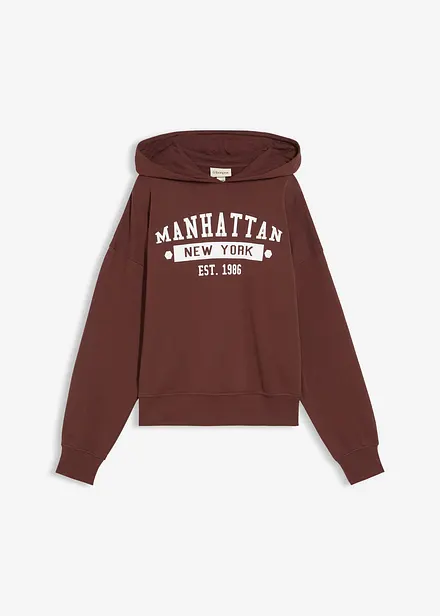 Felpa oversize con cappuccio in puro cotone