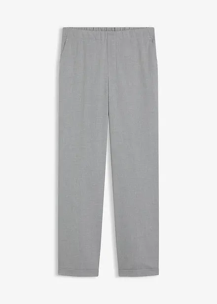 Pantaloni con elastico in vita e risvolto