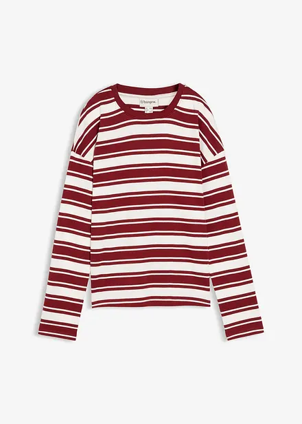 Maglia oversize in puro cotone a maniche lunghe