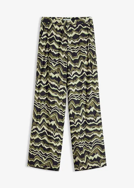 Pantaloni a palazzo in crêpe leggero di viscosa
