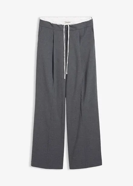 Pantaloni larghi in misto viscosa