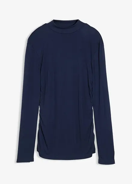 Maglia a costine con arricciatura