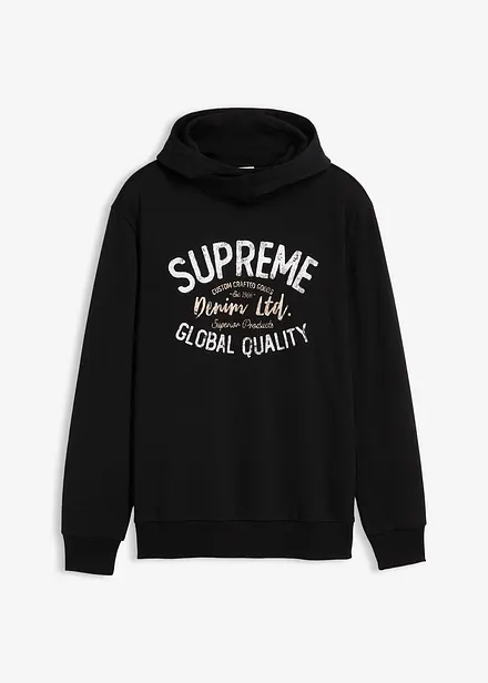 Felpa con cappuccio in misto cotone morbido