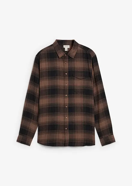 Camicia in flanella di puro cotone