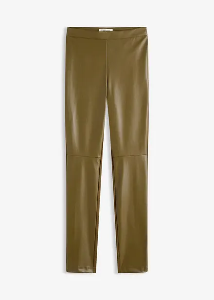 Pantaloni in similpelle di misto punto di Roma