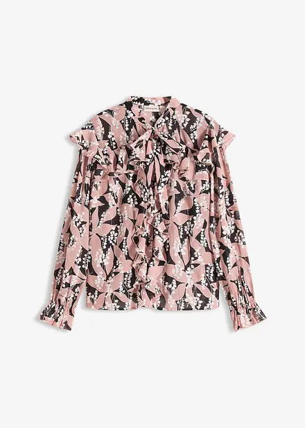 Camicetta di chiffon con volant
