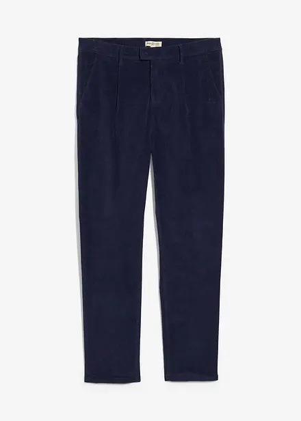 Pantaloni di velluto a coste regular fit con cotone biologico, tapered