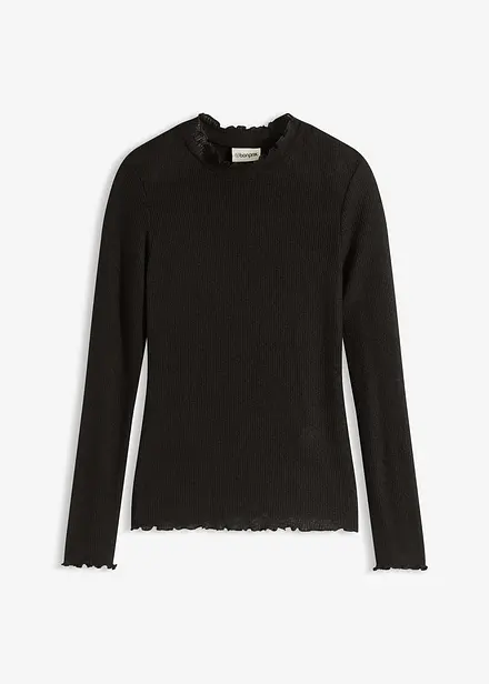 Maglia a costine in misto viscosa