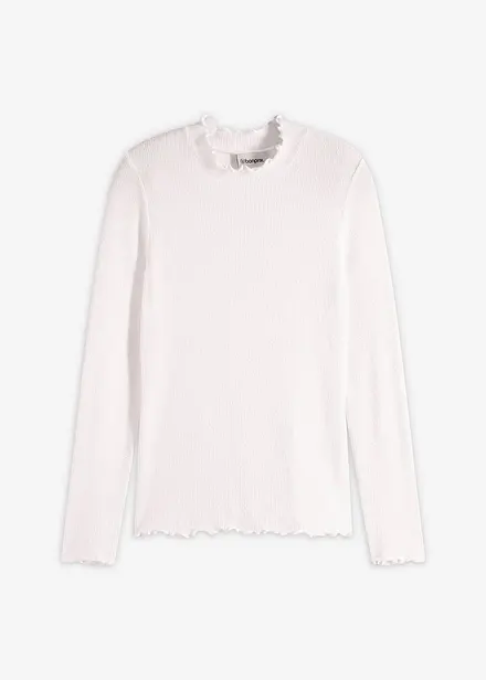 Maglia a costine in misto viscosa