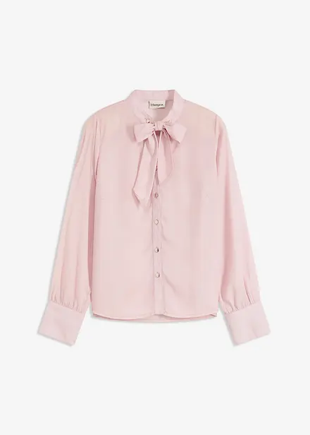 Camicetta di chiffon con fiocco staccabile