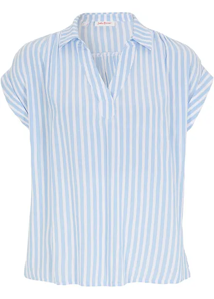 Blusa a maniche corte in viscosa fluente