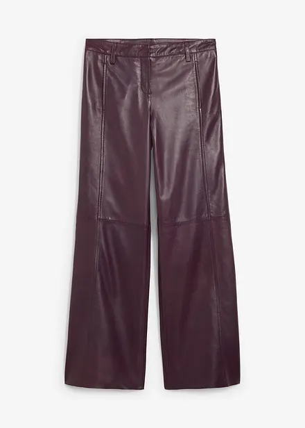Pantaloni larghi in nappa d'agnello
