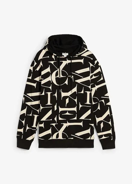Felpa con cappuccio in cotone biologico, loose fit
