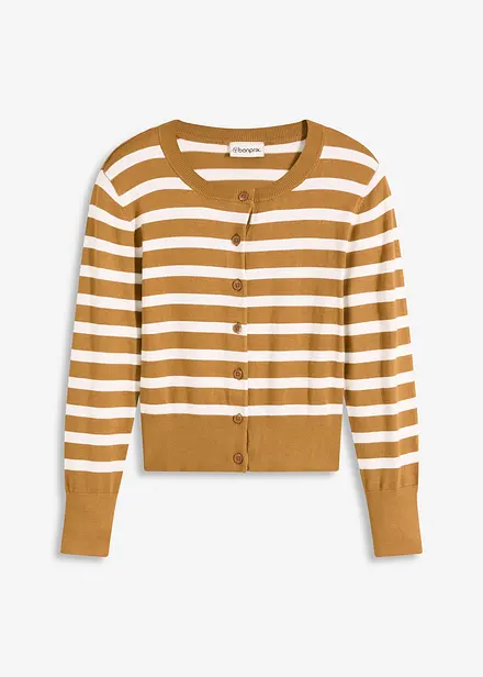 Cardigan in maglia fine a righe