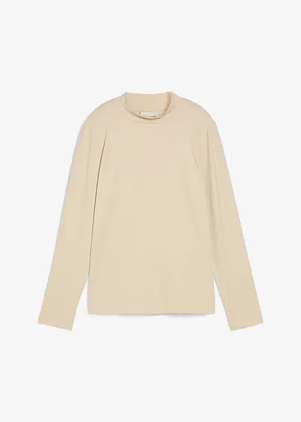 Maglia a maniche lunghe con collo dritto
