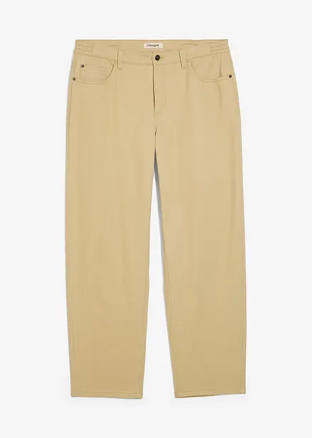 Pantaloni in twill con fascia comoda in vita, straight