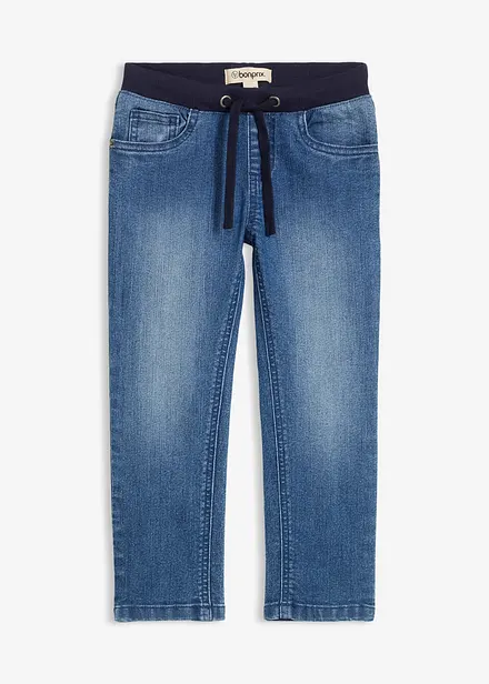 Jeans con elastico in vita, mid waist