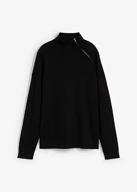 Maglione in misto viscosa con cerniera