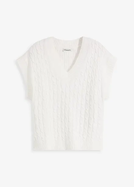 Gilet in maglia a trecce