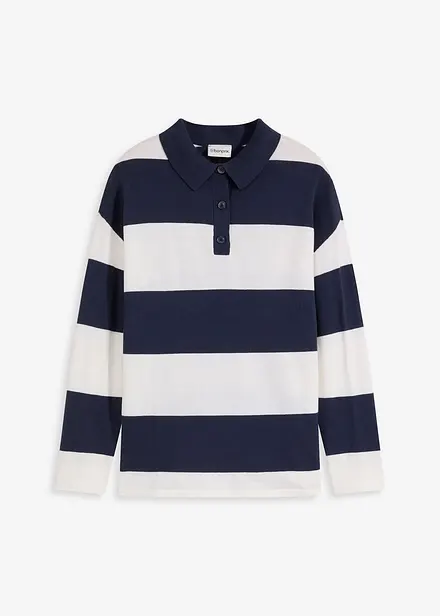 Maglione oversize con colletto a polo