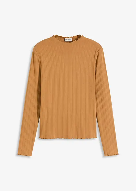 Maglia aderente a costine