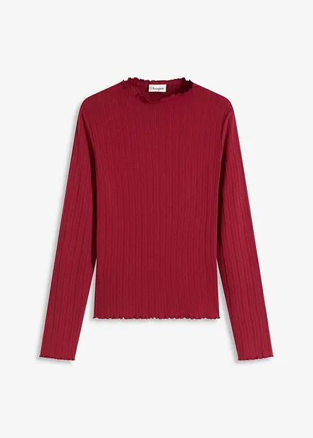 Maglia aderente a costine