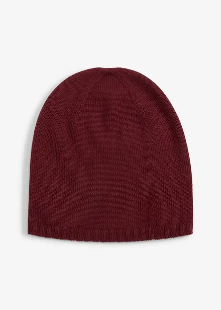Beanie in filato fine con lana merino