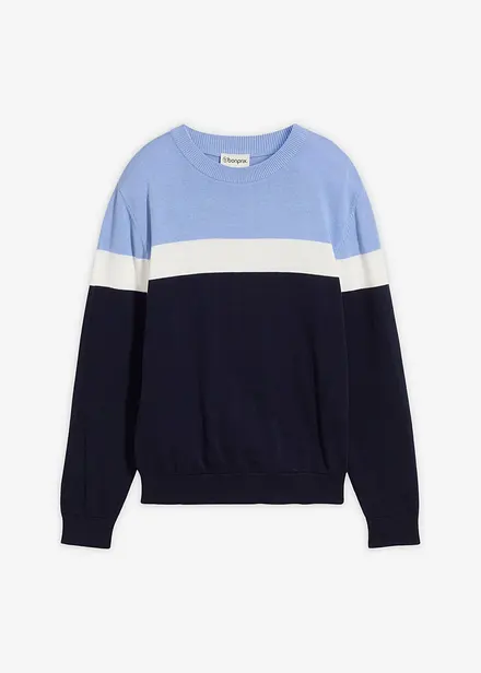 Maglione in filato fine di puro cotone