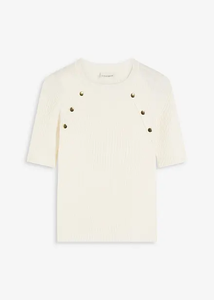 Maglione in filato fine di misto viscosa fluente